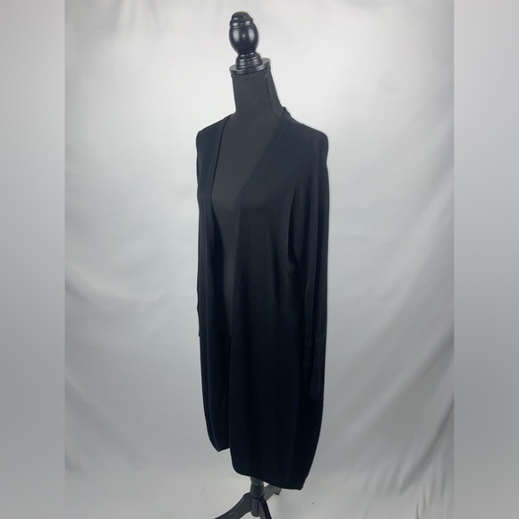 St. John Sweater Open Cardigan Medium Black - Picture 2 of 13